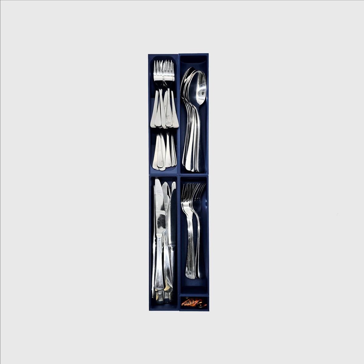 Narrow Core Cutlery Organiser - Standard - Army Blue - View 1