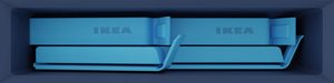 Compact Bag Clip Organiser 1x4 - Drawer Builder - Army Blue - Show
