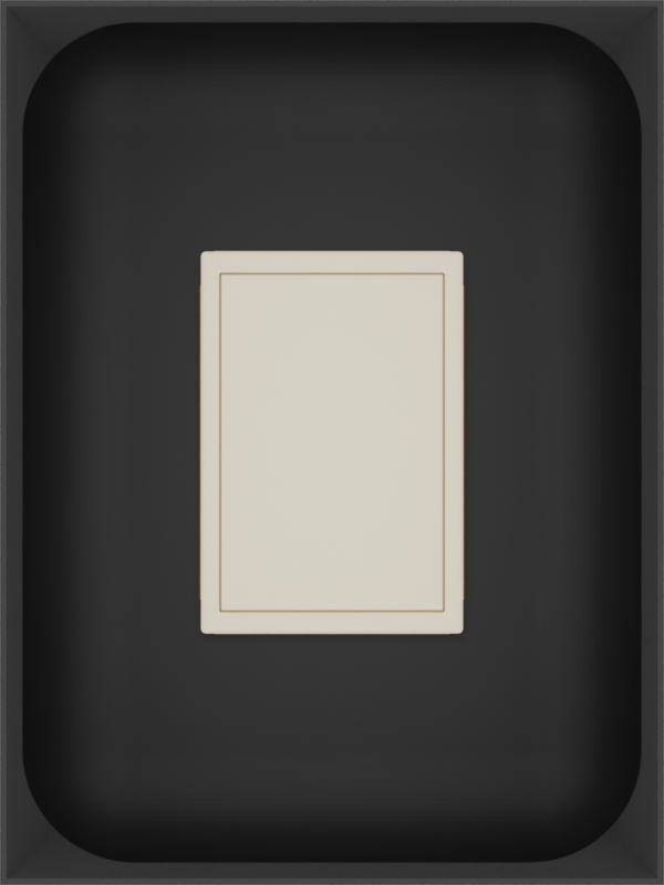 Charcoal Black stock tray with one unbranded matchbox