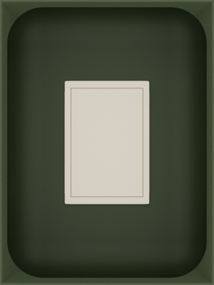 Olive Green stock tray with one unbranded matchbox