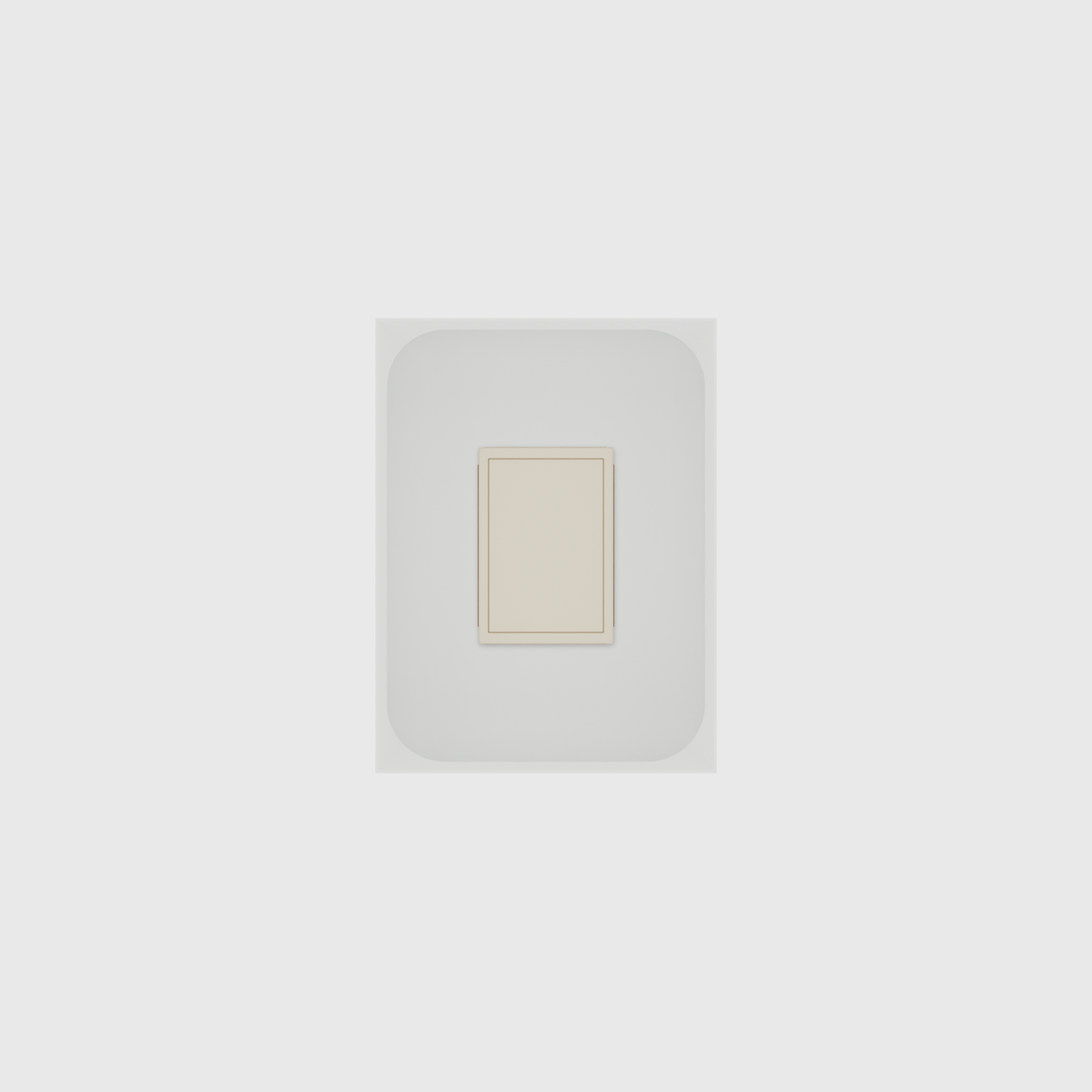 Cotton White stock tray with one unbranded matchbox