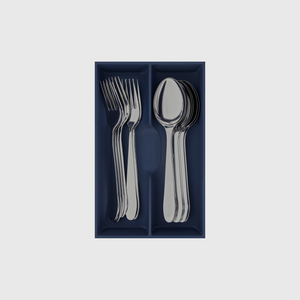 Fork & Spoon Organiser in Army Blue — 8×5 modular drawer organiser, food-safe PLA bioplastic
