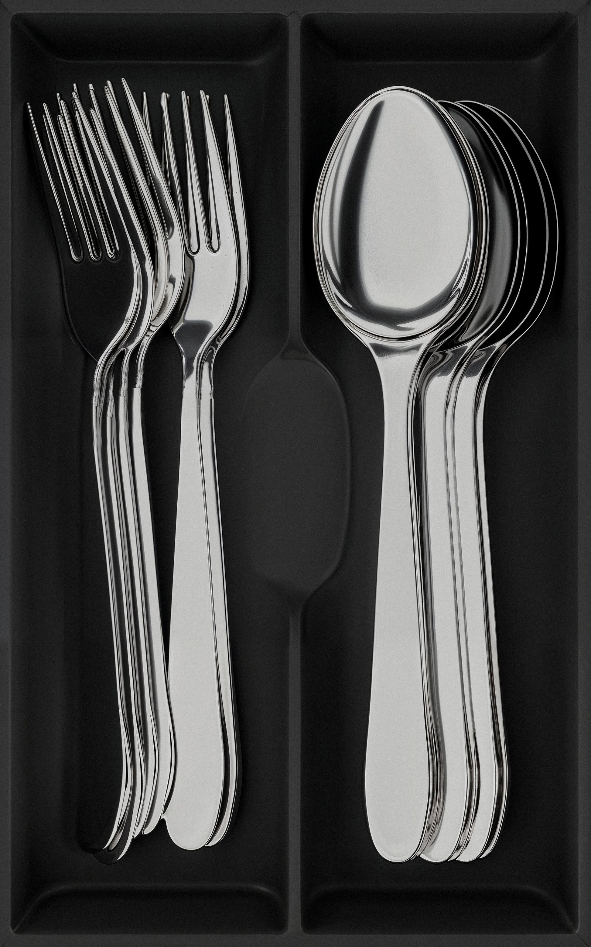 Fork & Spoon Cutlery Module 8x5 - Drawer Builder - Charcoal Black - Show