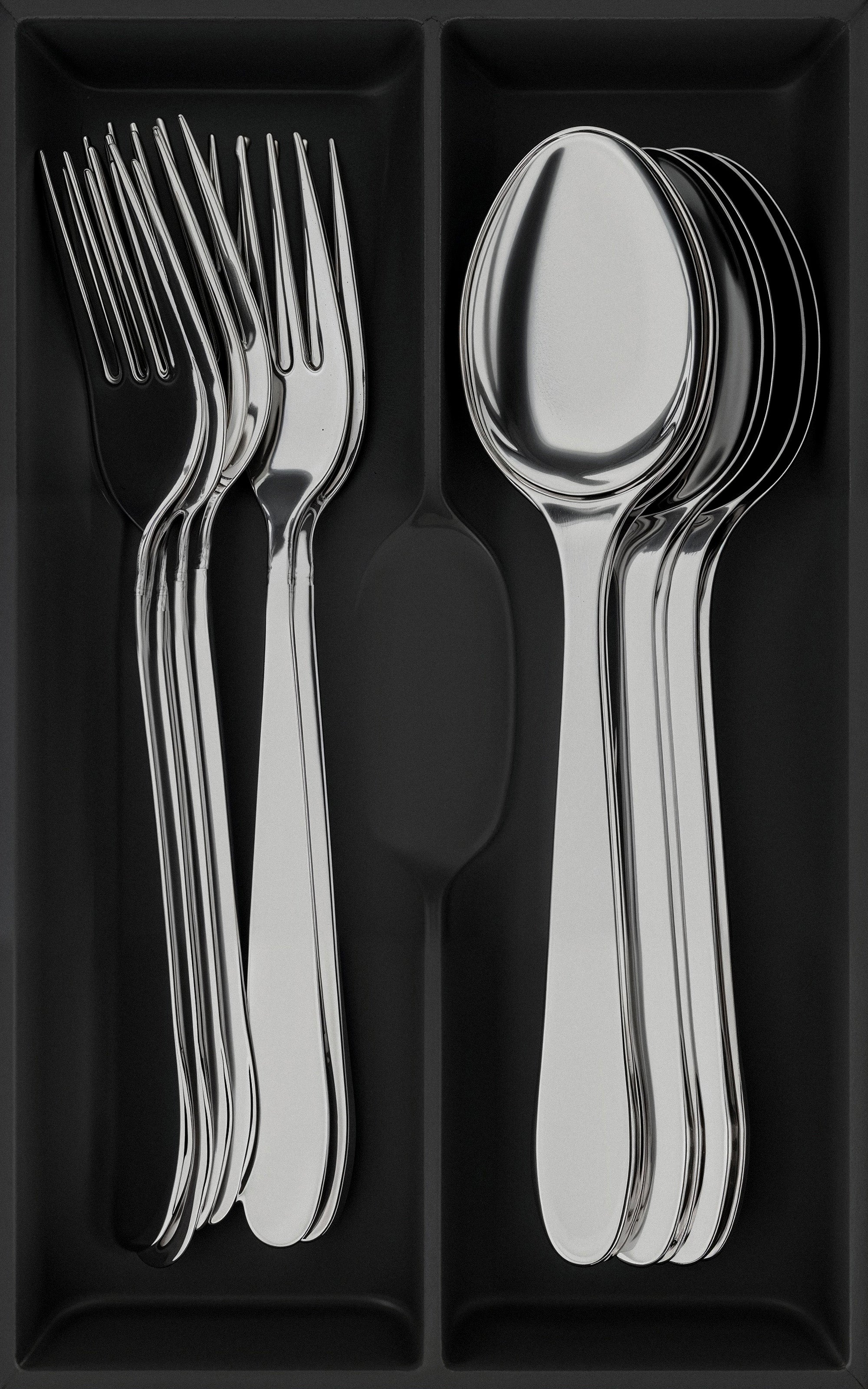 Fork & Spoon Cutlery Module 8x5 - Drawer Builder - Charcoal Black - Show