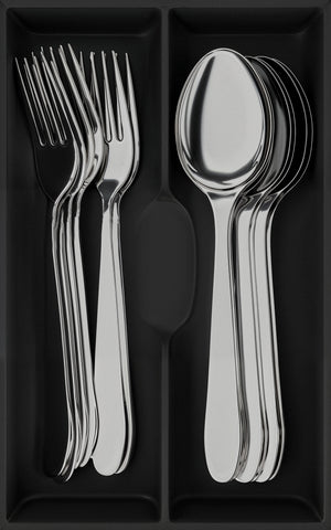 Fork & Spoon Cutlery Module 8x5 - Drawer Builder - Charcoal Black - Show