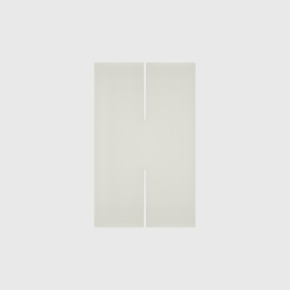 Fork & Spoon Organiser in Cotton White — 8×5 modular drawer organiser, food-safe PLA bioplastic, alternate angle