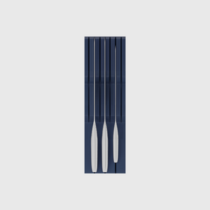 Compact Knife Block Organiser in Army Blue — 10×3 modular drawer organiser, PLA bioplastic