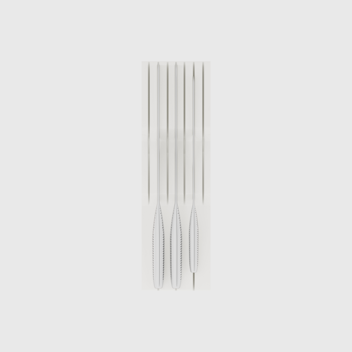 Compact Knife Block Organiser in Cotton White — 10×3 modular drawer organiser, PLA bioplastic
