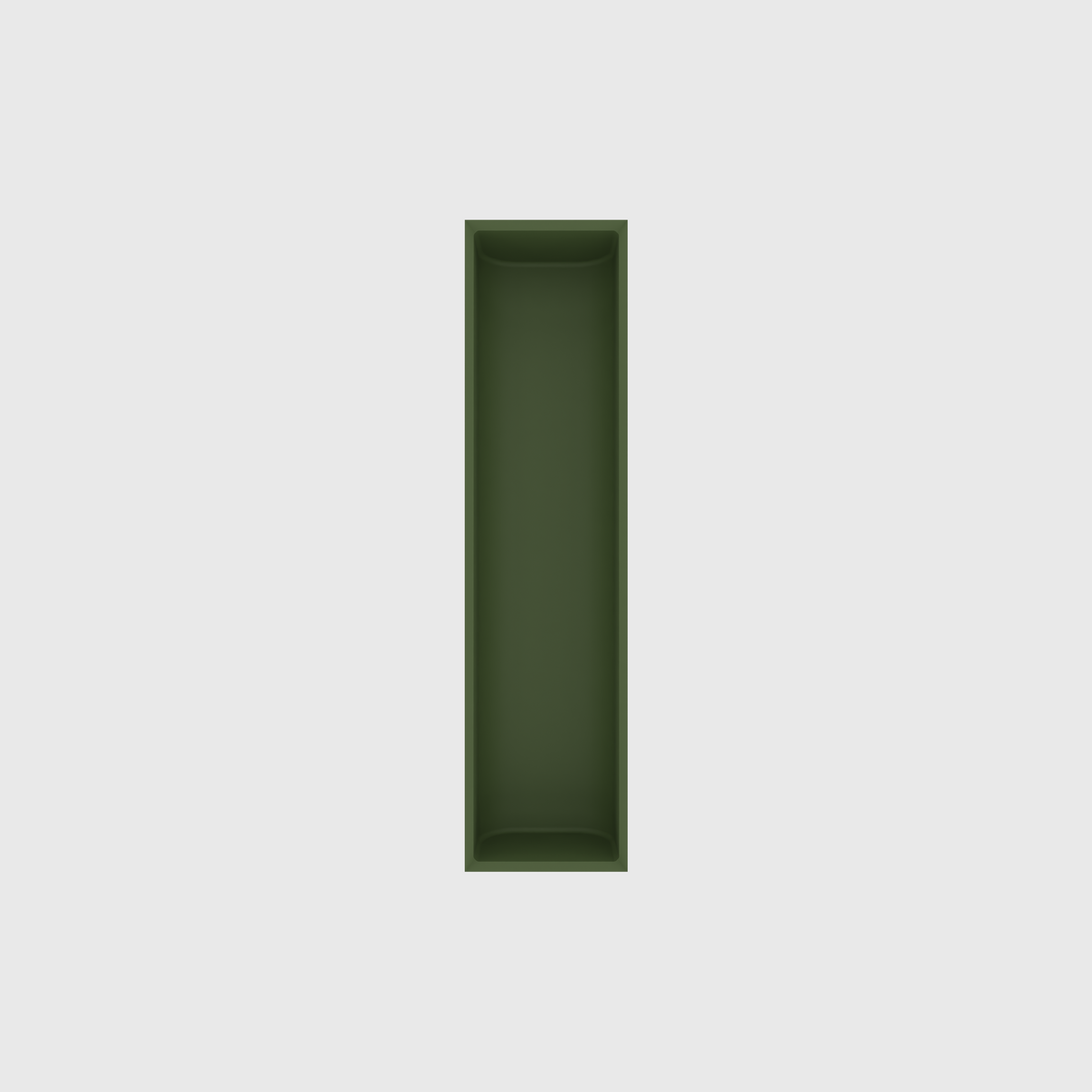 Chopstick & Straw Organiser in Olive Green — 8×2 modular drawer organiser, food-safe PLA bioplastic, alternate angle