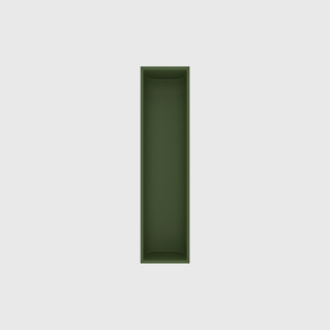 Chopstick & Straw Organiser in Olive Green — 8×2 modular drawer organiser, food-safe PLA bioplastic, alternate angle
