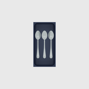 Product view: teaspoons in 6 × 3 tray, armyblue