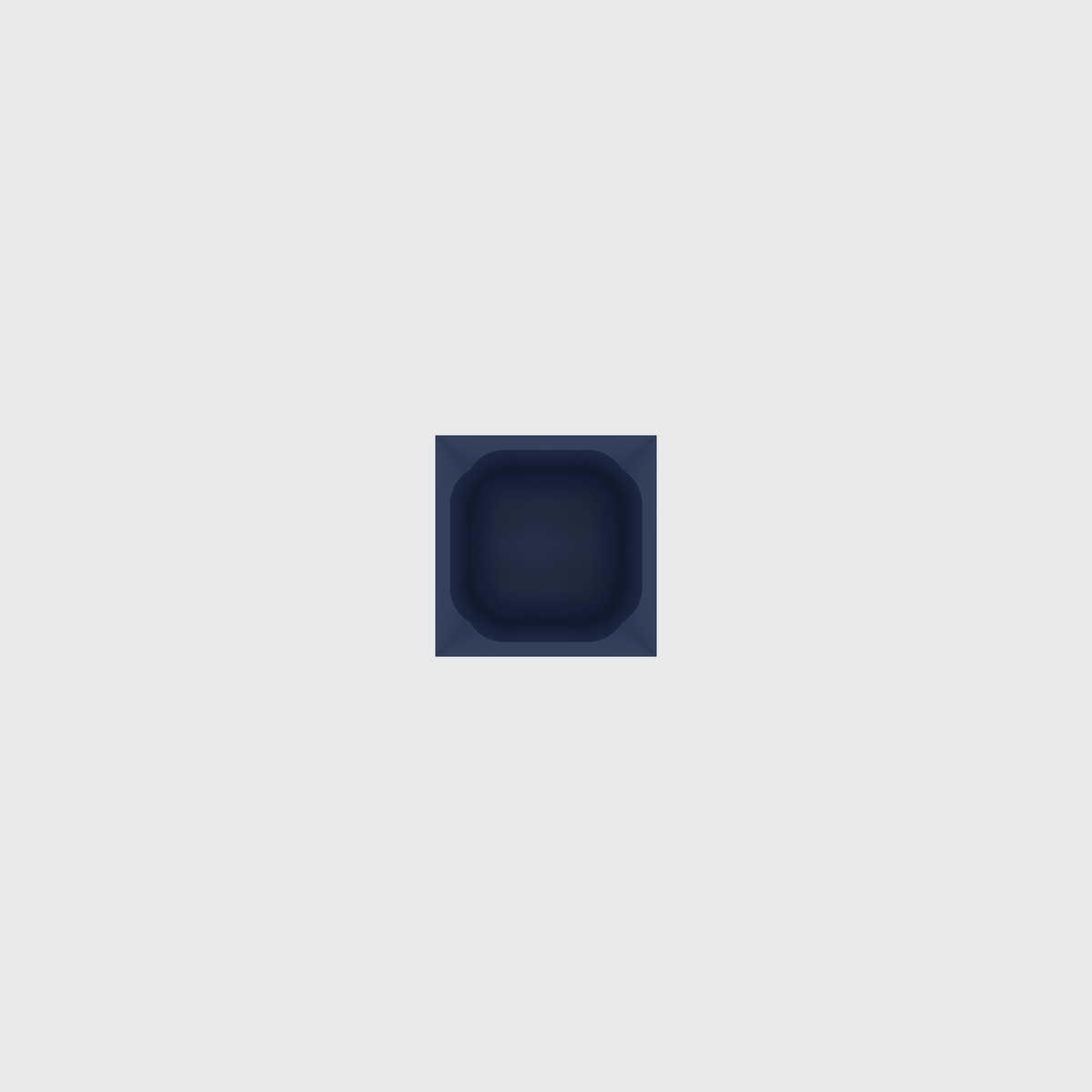 Mini Rectangle Organiser in Army Blue — 2×2 modular drawer organiser, food-safe PLA bioplastic, alternate angle