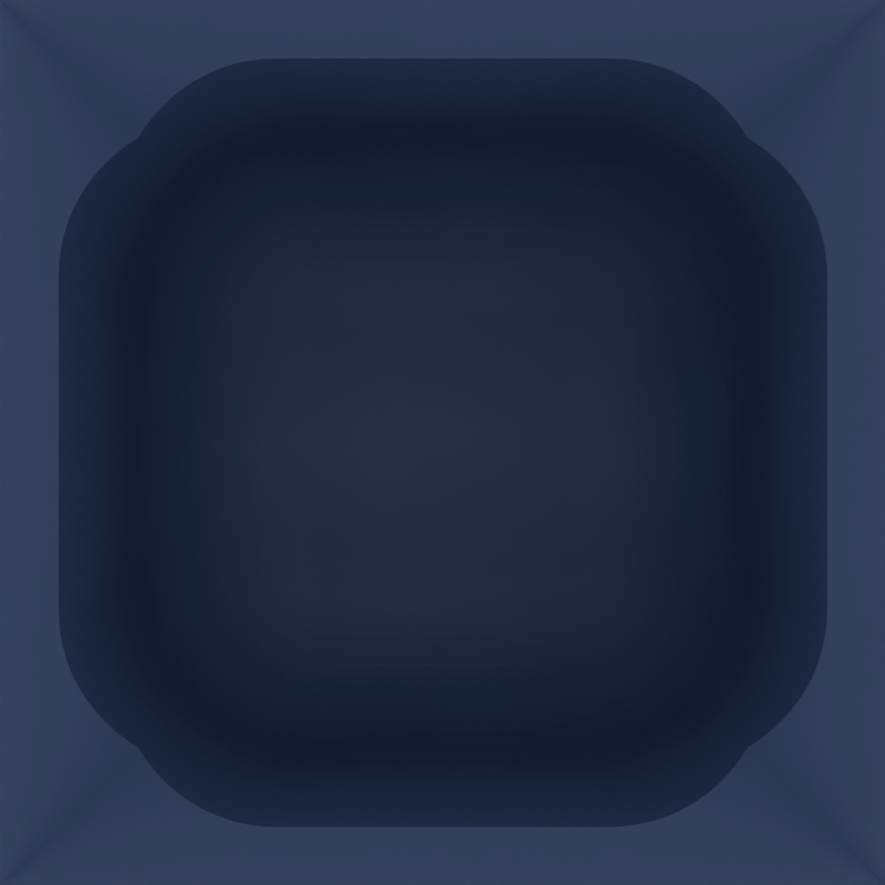 Misc Rectangle Concave 2x2 - Drawer Builder - Army Blue - Hidden