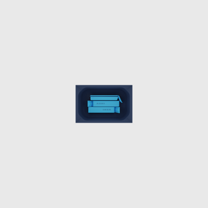 Small Rectangle Organiser in Army Blue — 2×3 modular drawer organiser, food-safe PLA bioplastic