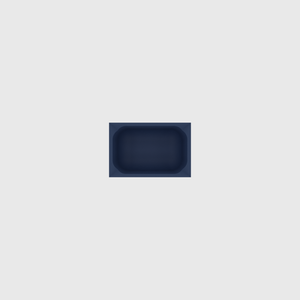Small Rectangle Organiser in Army Blue — 2×3 modular drawer organiser, food-safe PLA bioplastic, alternate angle