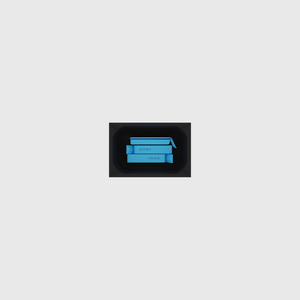 Small rectangle drawer organiser module — 2×3 grid, 59×88.5mm, food-safe PLA bioplastic