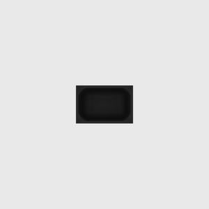 Small Rectangle Organiser in Charcoal Black — 2×3 modular drawer organiser, food-safe PLA bioplastic, alternate angle
