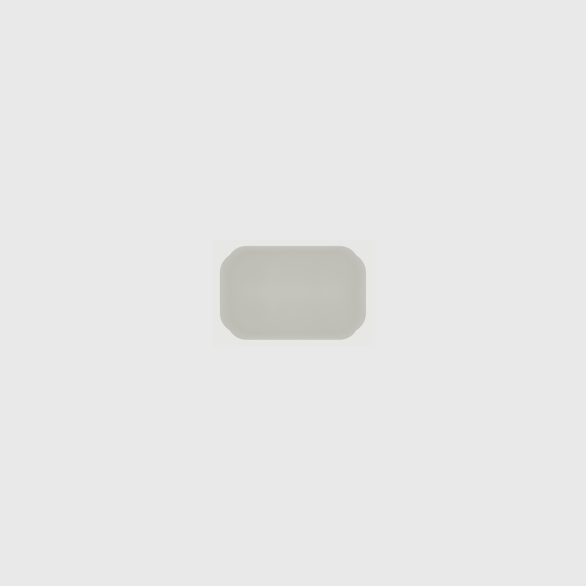 Small Rectangle Organiser in Cotton White — 2×3 modular drawer organiser, food-safe PLA bioplastic, alternate angle