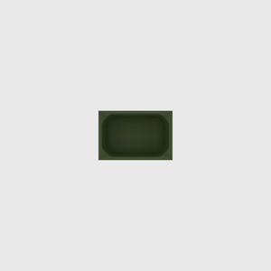Small Rectangle Organiser in Olive Green — 2×3 modular drawer organiser, food-safe PLA bioplastic, alternate angle