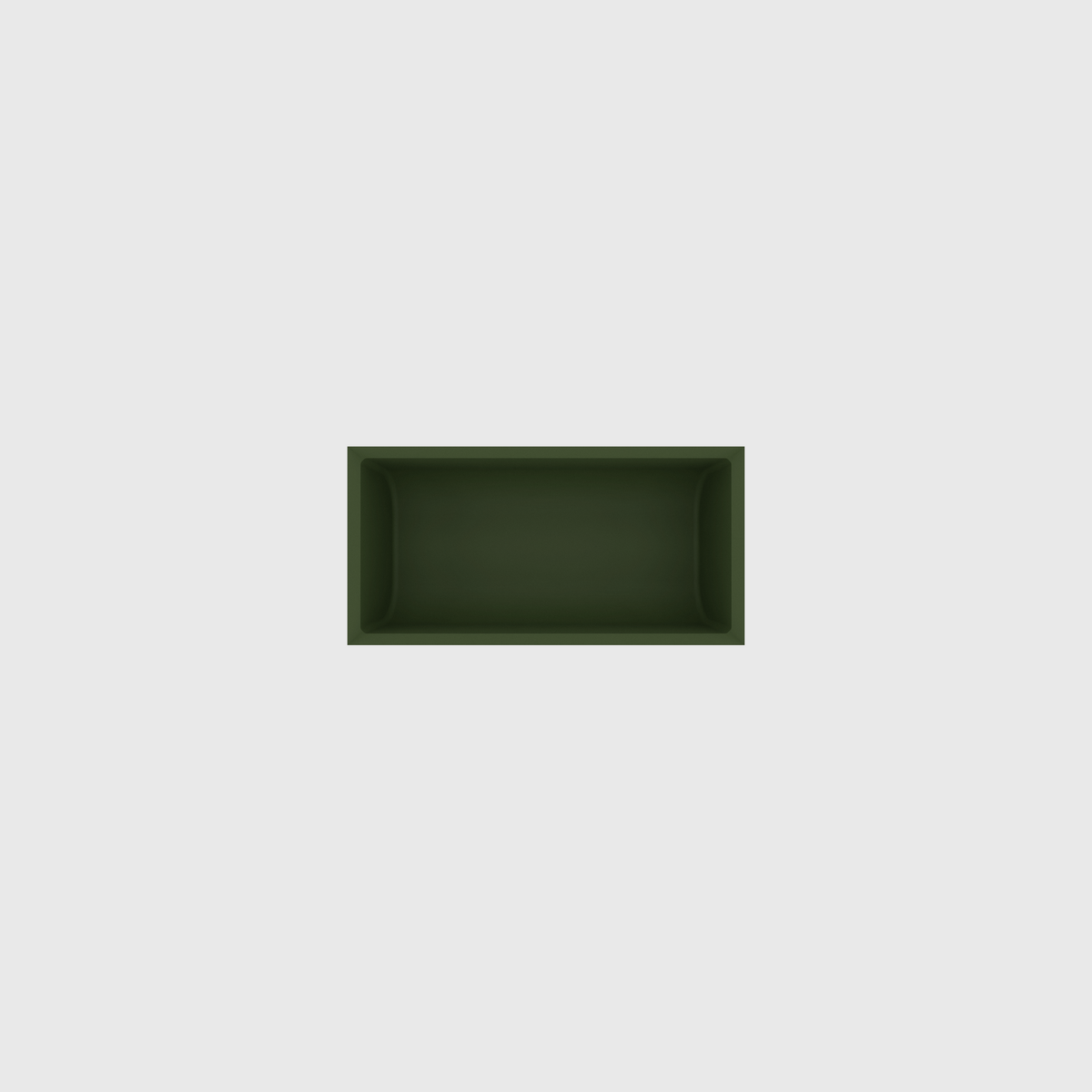 Small Essentials Organiser in Olive Green — 2×4 modular drawer organiser, food-safe PLA bioplastic, alternate angle