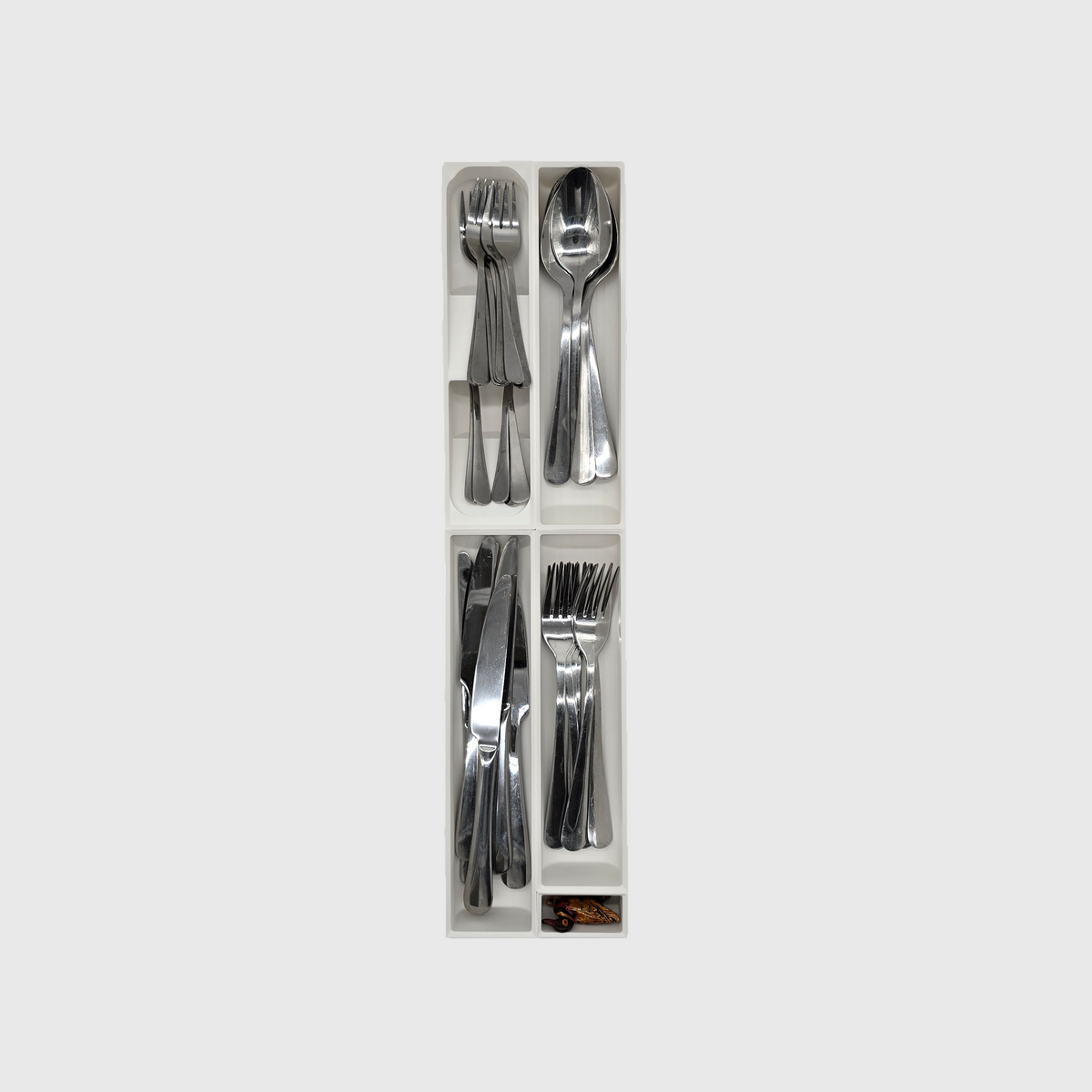 Narrow Core Cutlery Organiser - Standard - Cotton White - View  1