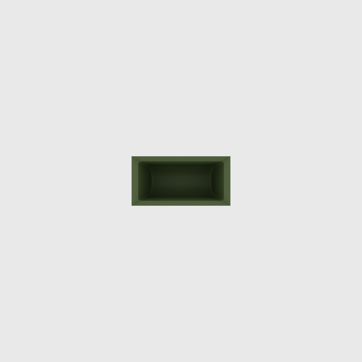 Mini Rubber Band Organiser in Olive Green — 1×2 modular drawer organiser, food-safe PLA bioplastic, alternate angle