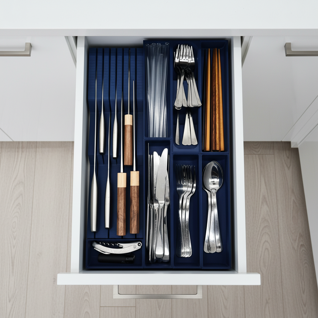 Slim Dinner Cutlery Chef's Knives - Standard - Army Blue - View 3 - Hover