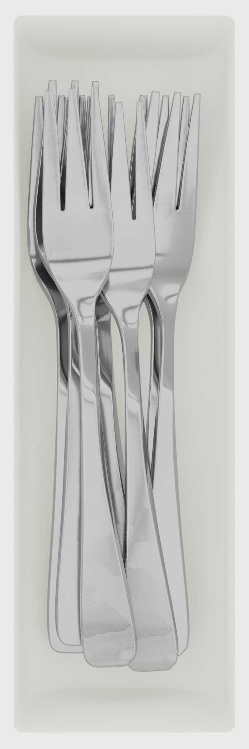 Small Fork & Spoon Module 2x6 - Drawer Builder - Cotton White - Show