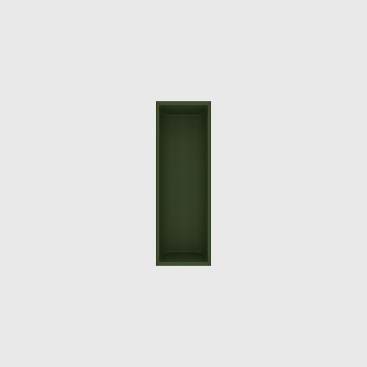 Small Utensil Organiser in Olive Green — 6×2 modular drawer organiser, food-safe PLA bioplastic, alternate angle