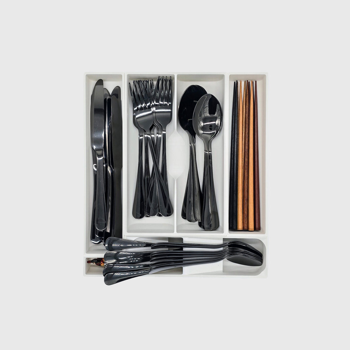Space Saving Cutlery Organizer - Standard - Cotton White - View 1