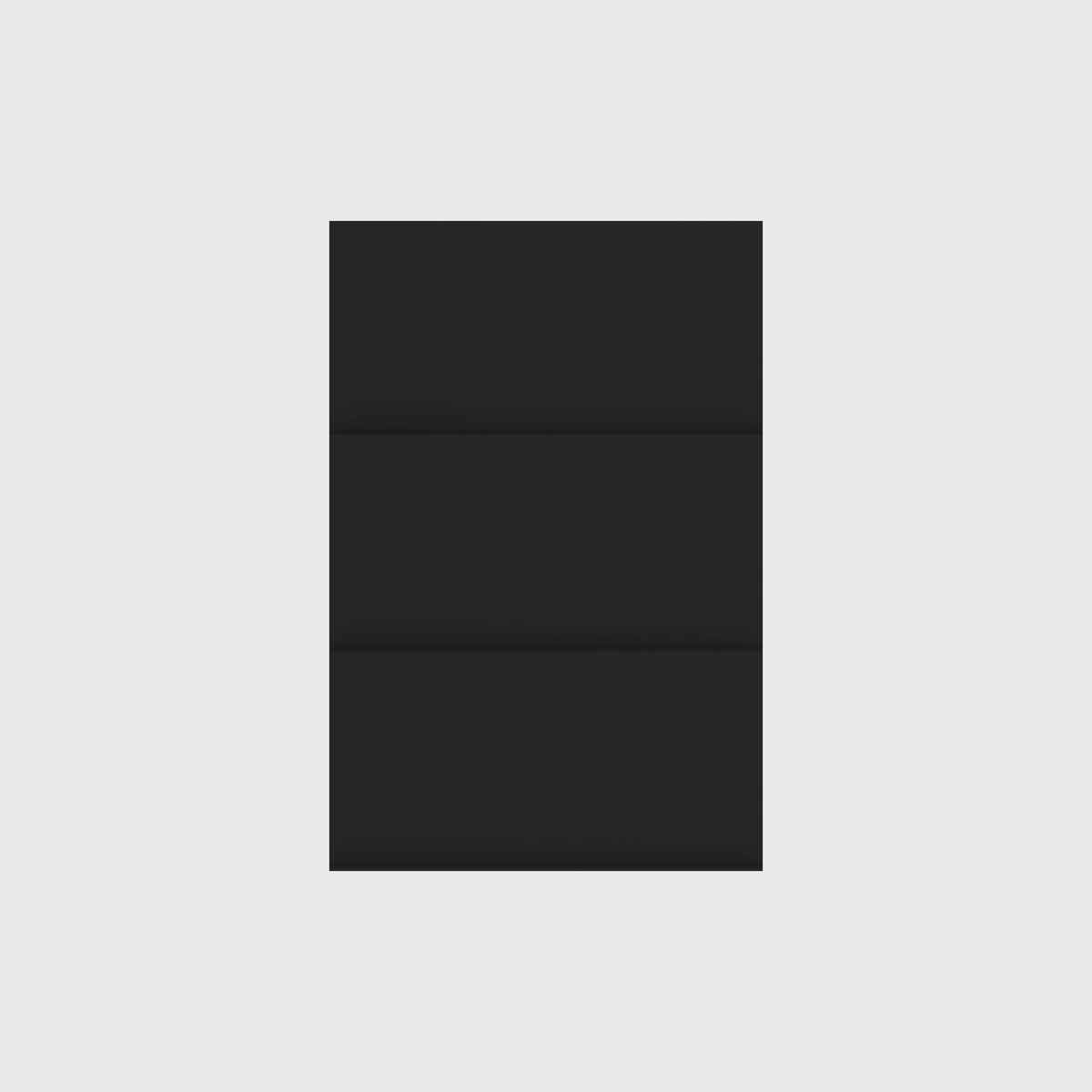 Empty Charcoal Black three-rack spice drawer organiser on a nominal 354 × 236 mm grid