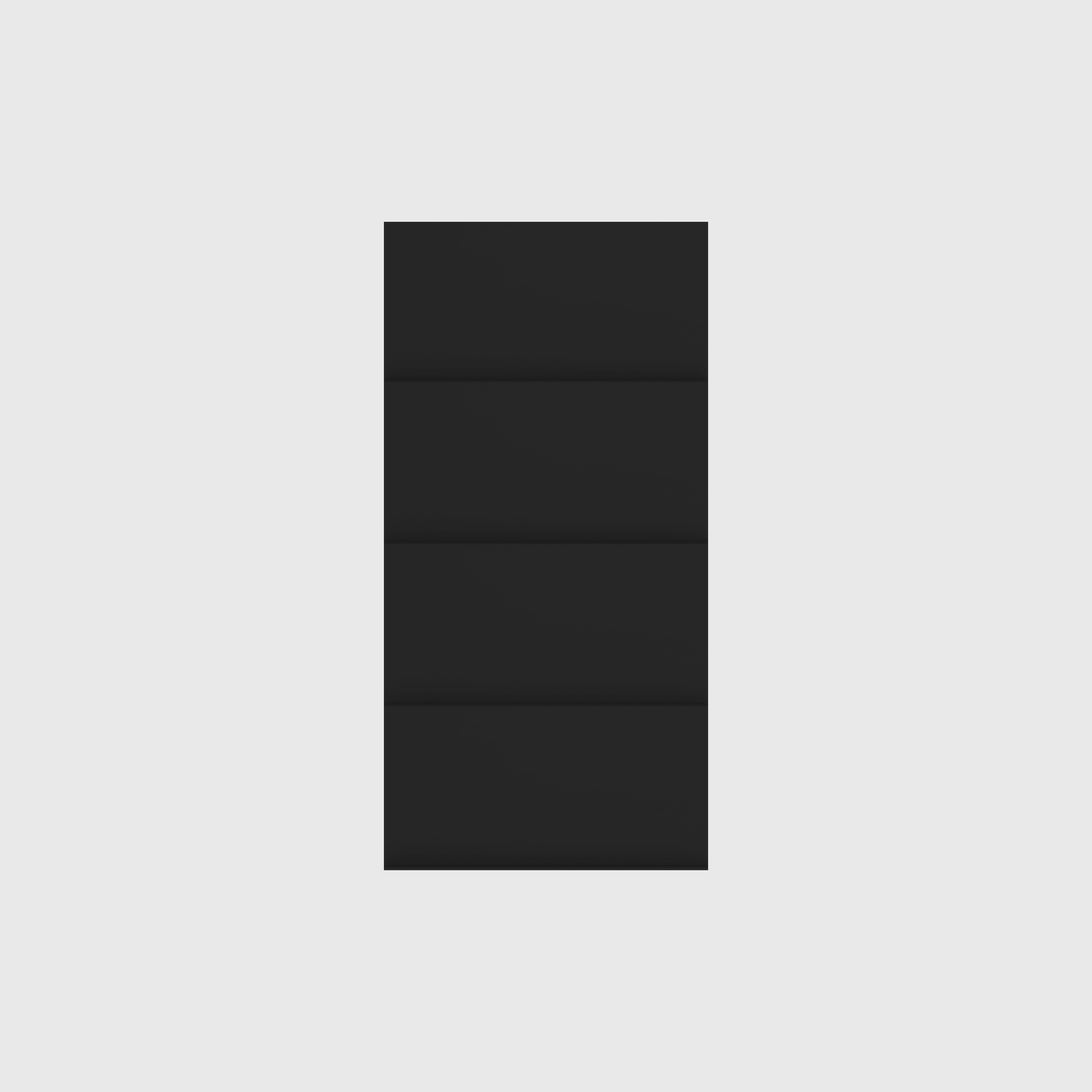 Empty Charcoal Black four-rack spice drawer organiser on a nominal 472 × 236 mm grid