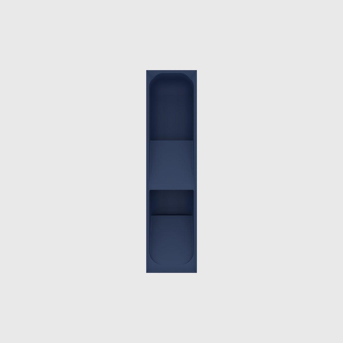2-Tier Fork and Spoon Organiser in Army Blue — 8×2 modular drawer organiser, food-safe PLA bioplastic, alternate angle