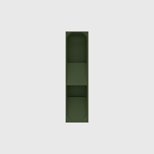 2-Tier Fork and Spoon Organiser in Olive Green — 8×2 modular drawer organiser, food-safe PLA bioplastic, alternate angle