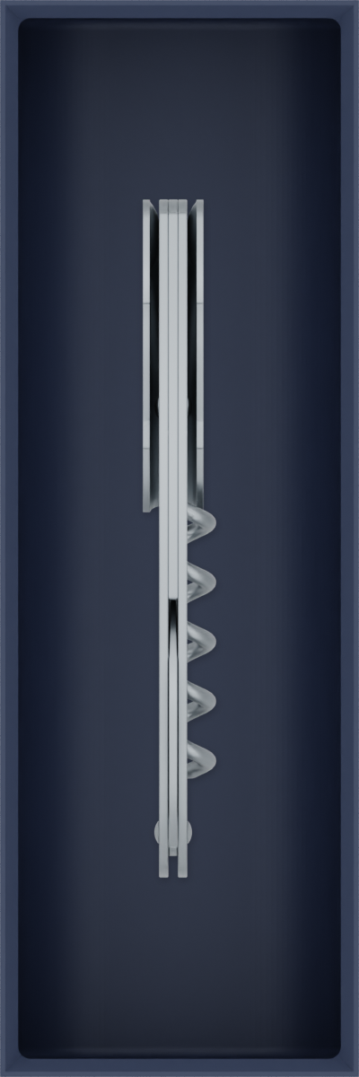 Army Blue stock tray with one closed corkscrew