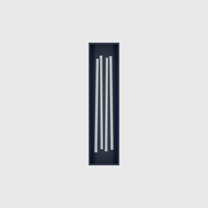 Army Blue stock tray with four short metal drinking straws