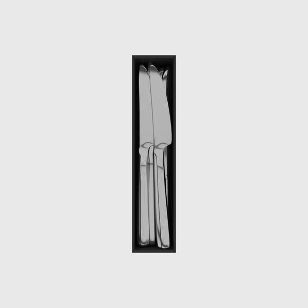 Compact utensil drawer organiser module — 9×2 long tray, 265.5×59mm, food-safe PLA bioplastic
