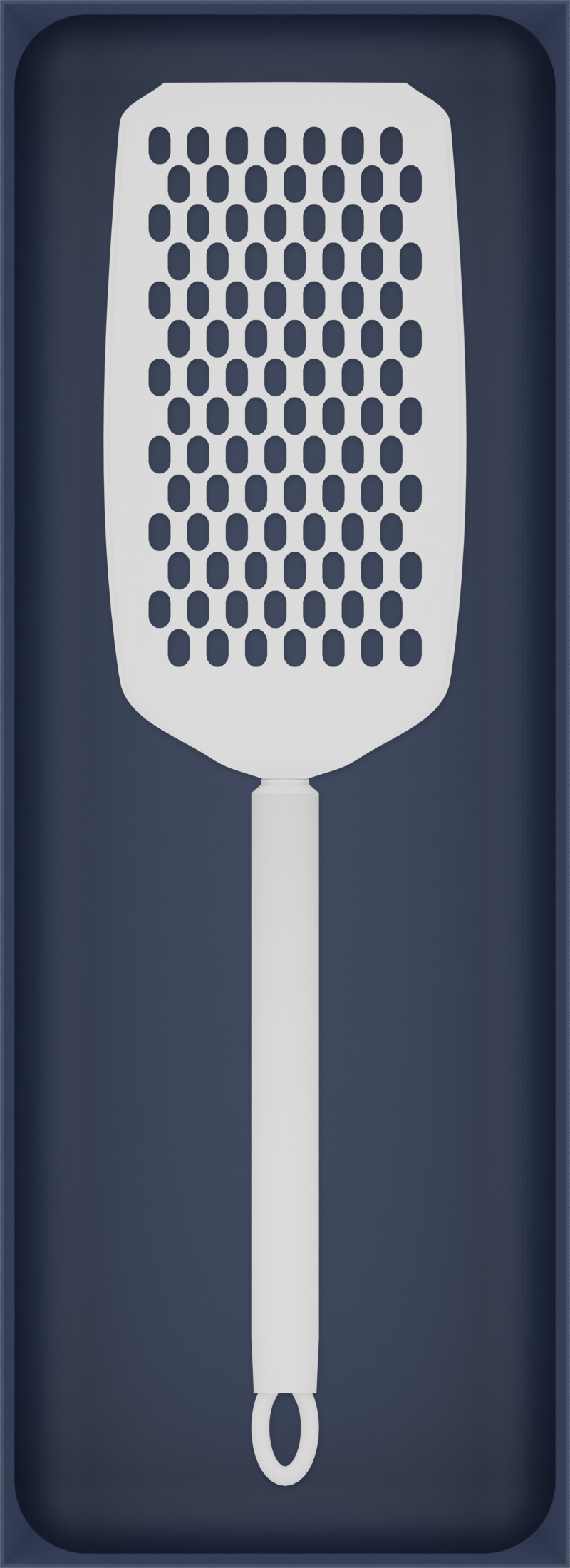 Army Blue stock tray with one flat handheld grater