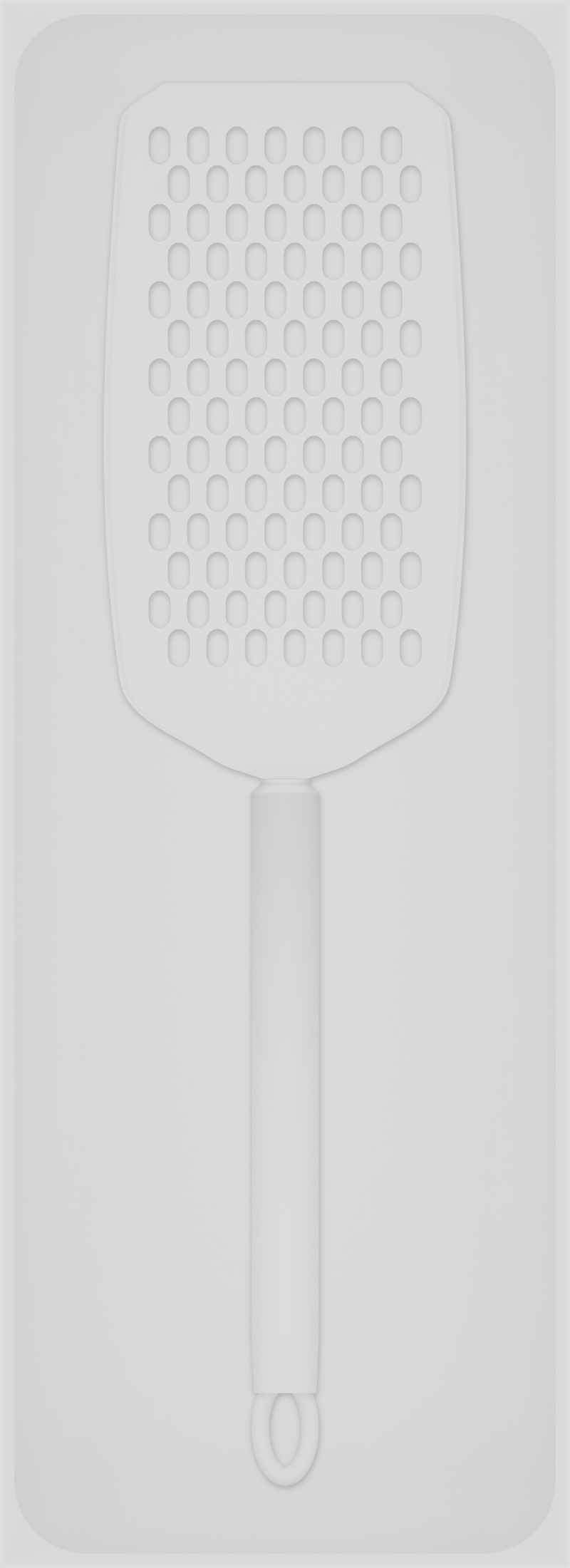 Cotton White stock tray with one flat handheld grater
