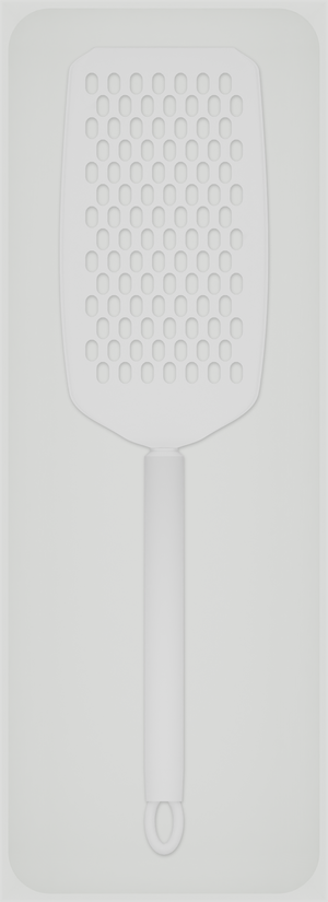 Cotton White stock tray with one flat handheld grater