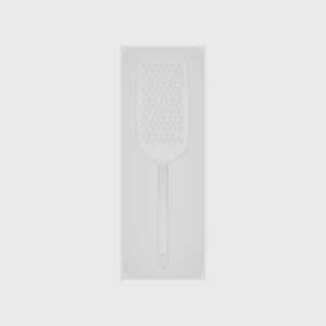 Cotton White stock tray with one flat handheld grater
