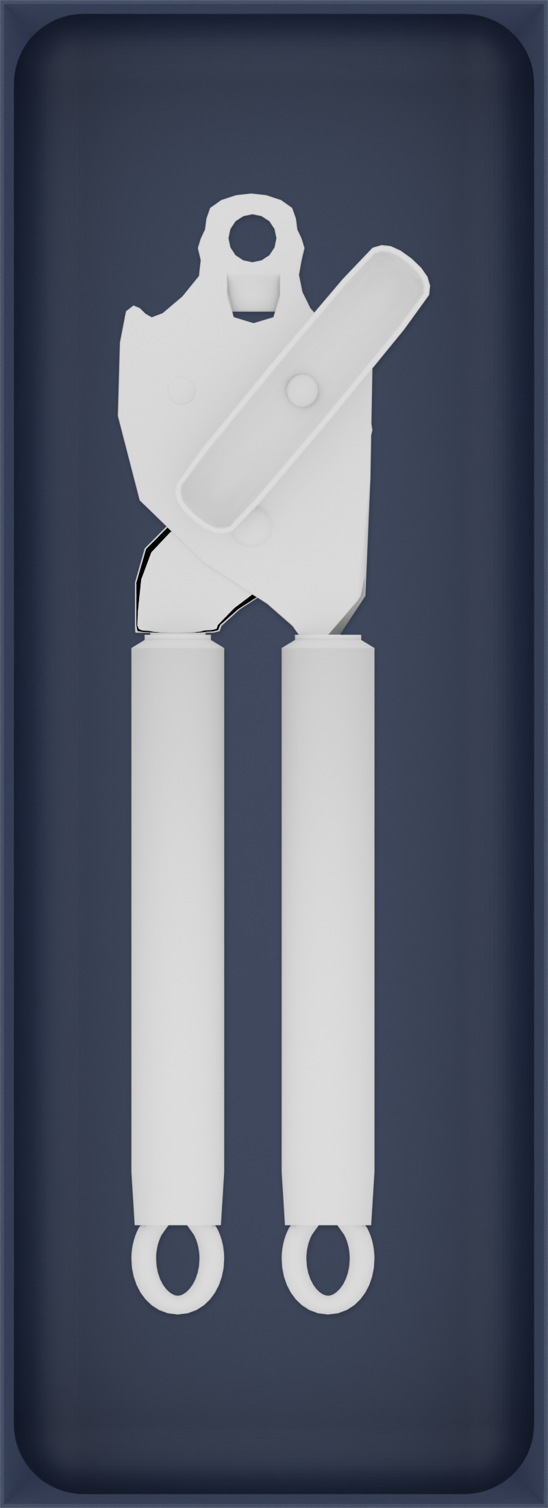Army Blue stock tray with one manual can opener