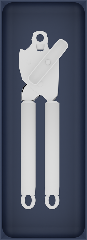 Army Blue stock tray with one manual can opener