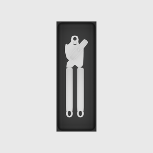 Charcoal Black stock tray with one manual can opener