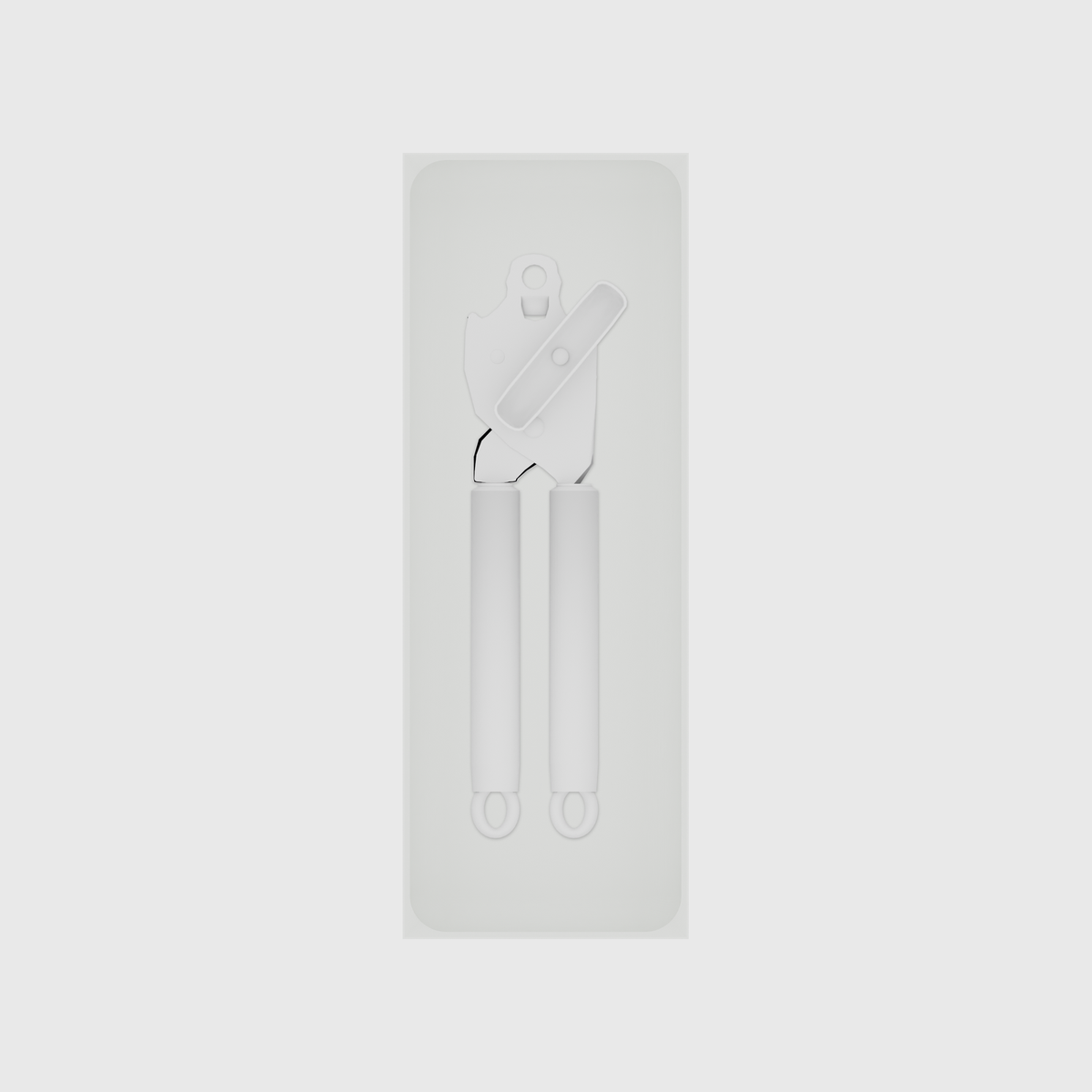 Cotton White stock tray with one manual can opener