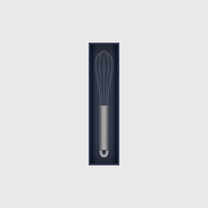 Slim tray organiser – 8x2 (236 × 59 mm) in Army Blue, shown with a compact steel whisk