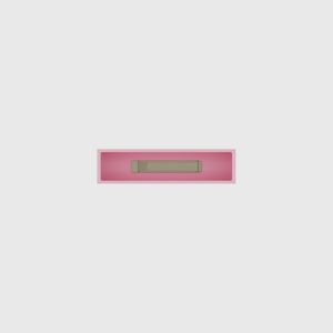 Micro strip organiser – 1×4 (29.5 × 118 mm) in Sakura Pink, shown with a sealing clip. Top view.