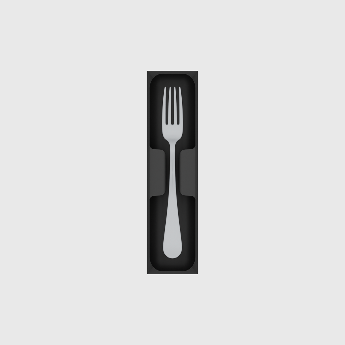 Cutlery tray organiser – 8x2 (236 × 59 mm) — example contents in Charcoal Black