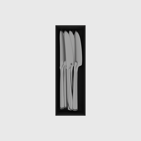 Long utensil drawer organiser module — 9×3 grid, 265.5×88.5mm, food-safe PLA bioplastic