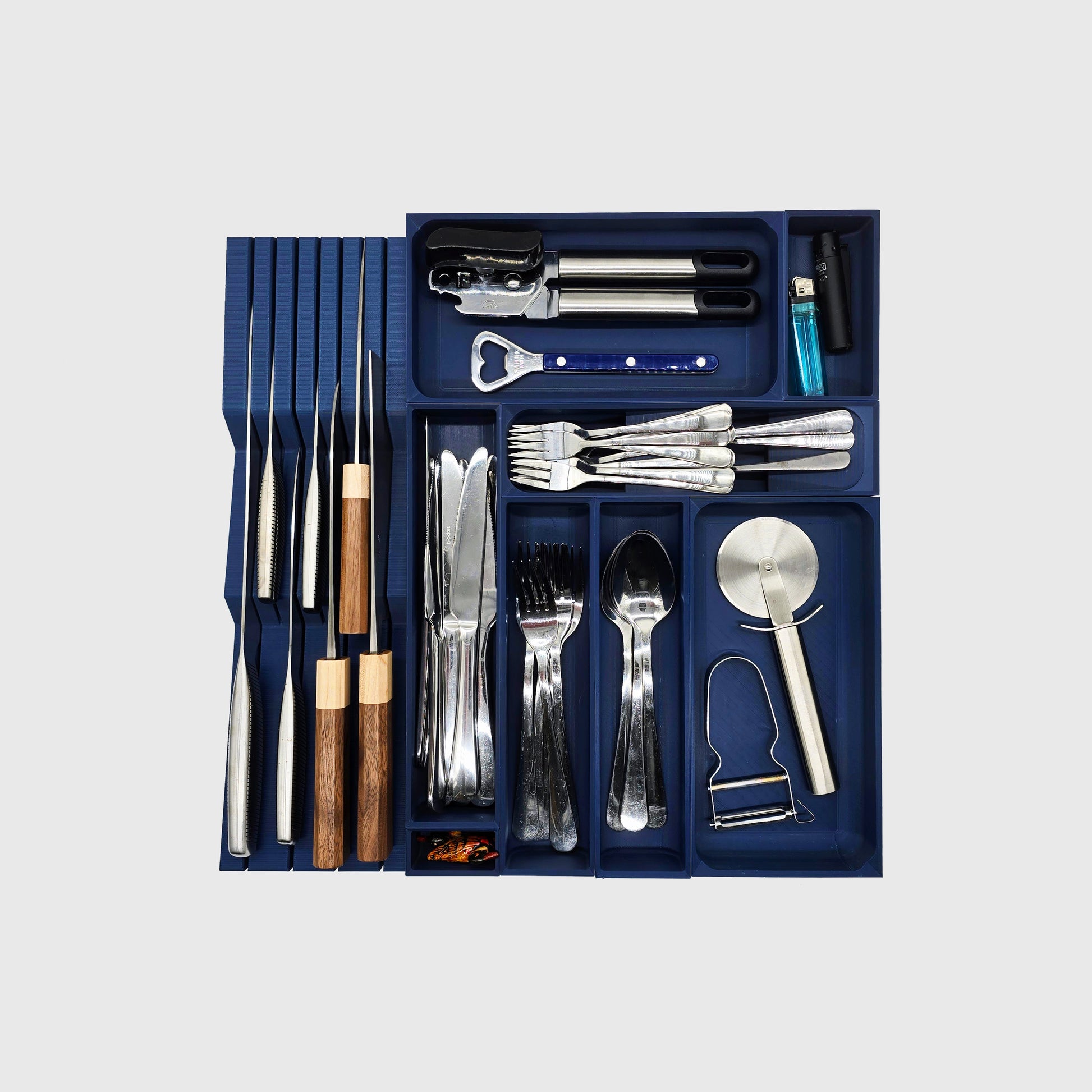 Cutlery Plus Knife Block - Standard - Army Blue - View 1